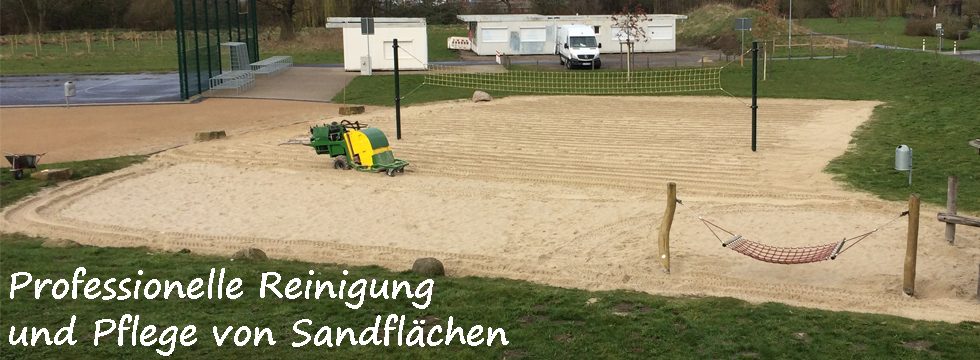 Sandreinigung auf Spielplätzen, Schulen oder Kindergärten durch die Firma Sandmaster.